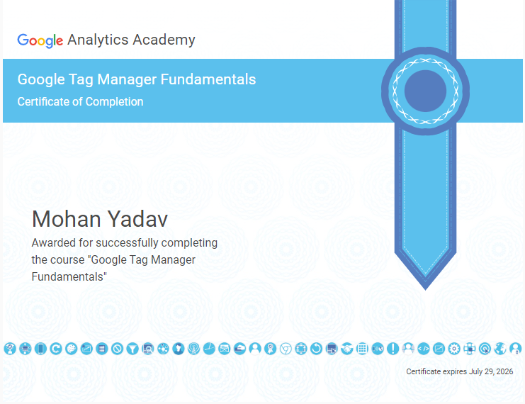 Google Tag Manager Fundamentals Certificate